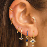 SILVER TWIST HOOPS EARRINGS