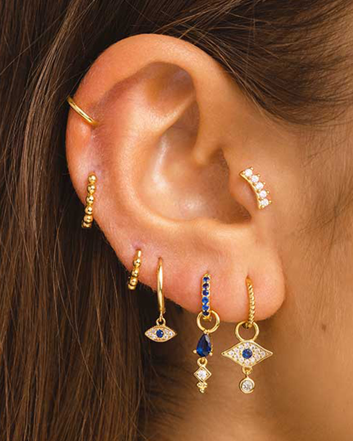 HOOPS TWIST GOLD EARRINGS