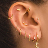HOOPS MINI TWIST GOLD EARRINGS