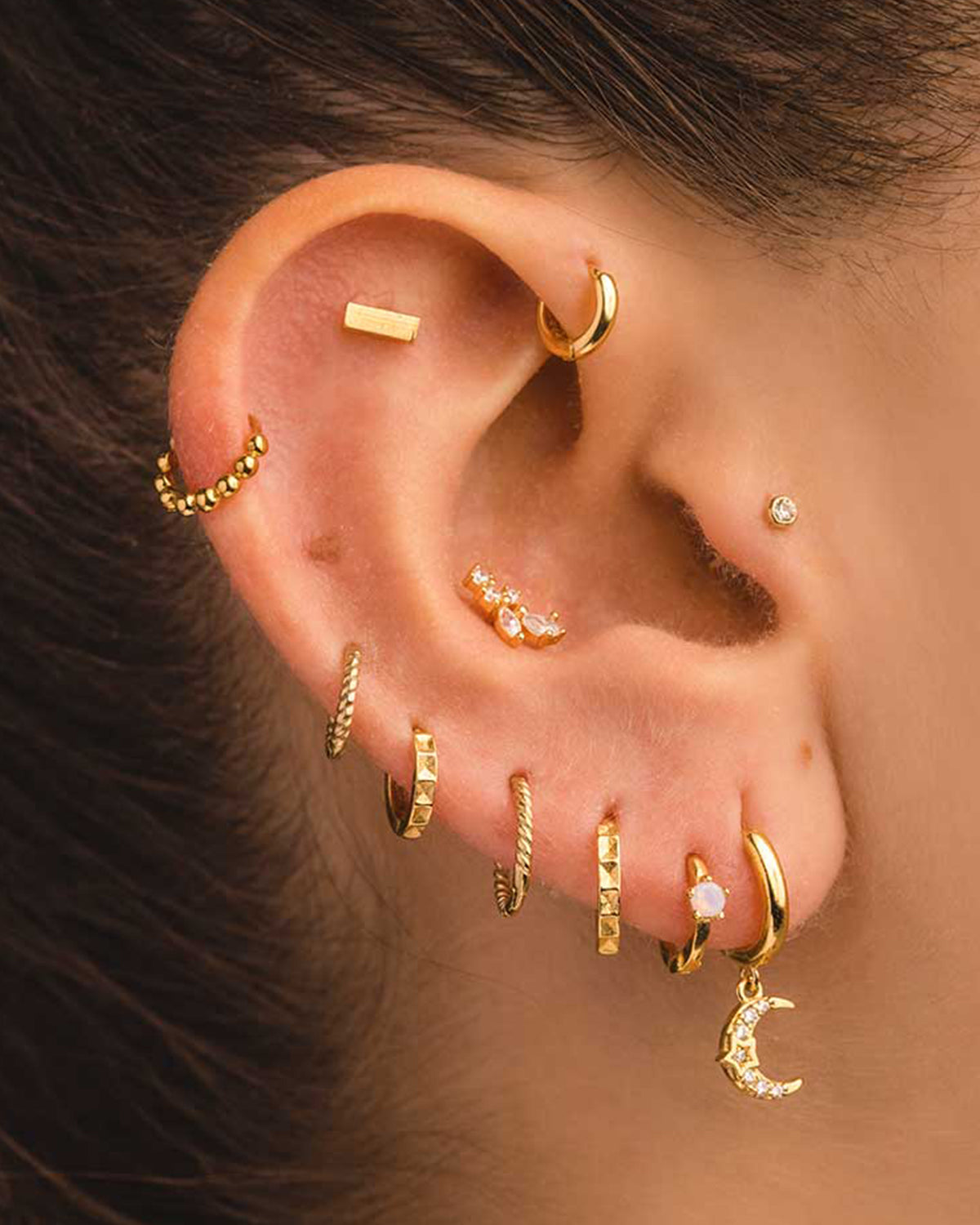 PENDIENTES HOOPS TWIST SILVER
