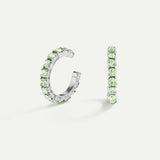 PENDIENTES ARLA MINI GREEN LIGHT SILVER