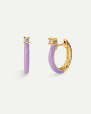 CERES PURPLE GOLD EARRINGS