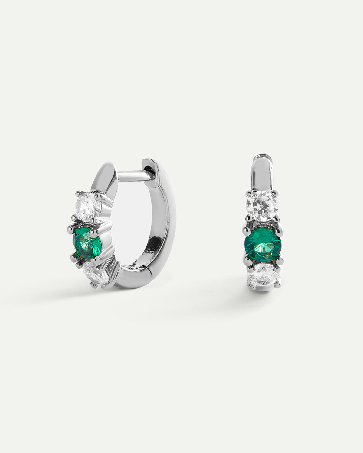PENDIENTES DANA GREEN SILVER