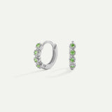 PENDIENTES ELI GREEN MINI SILVER