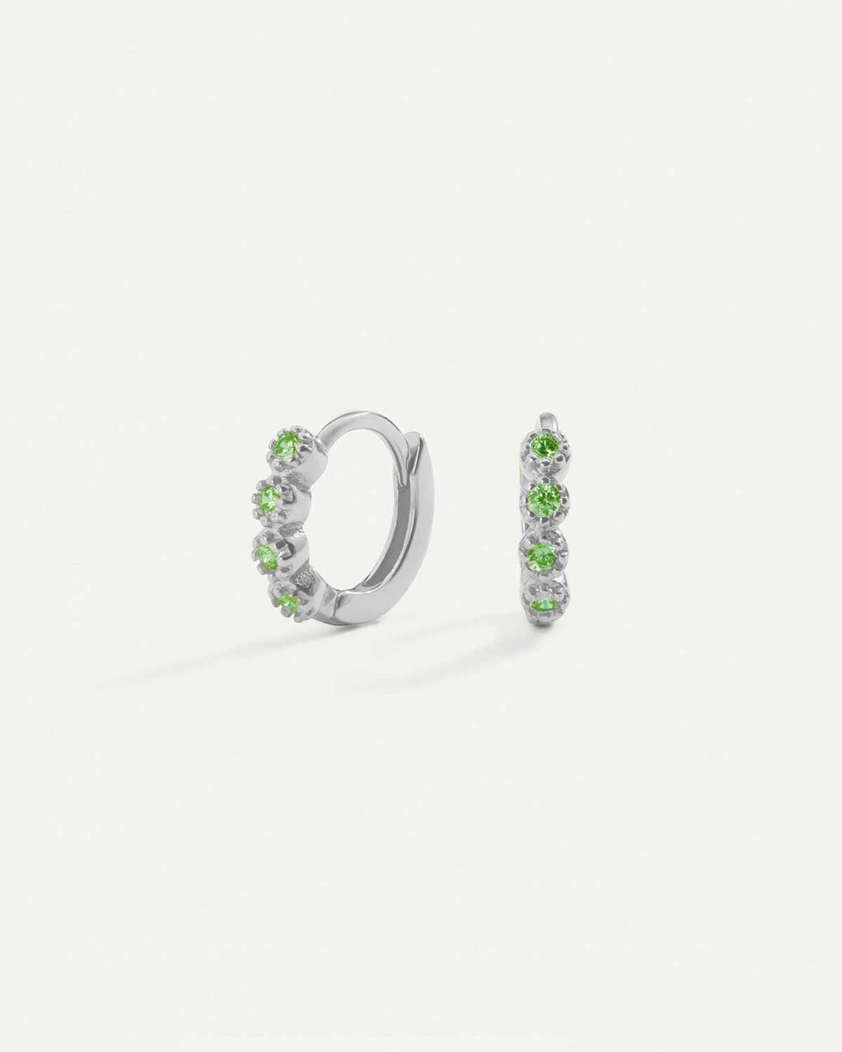 PENDIENTES ELI GREEN MINI SILVER