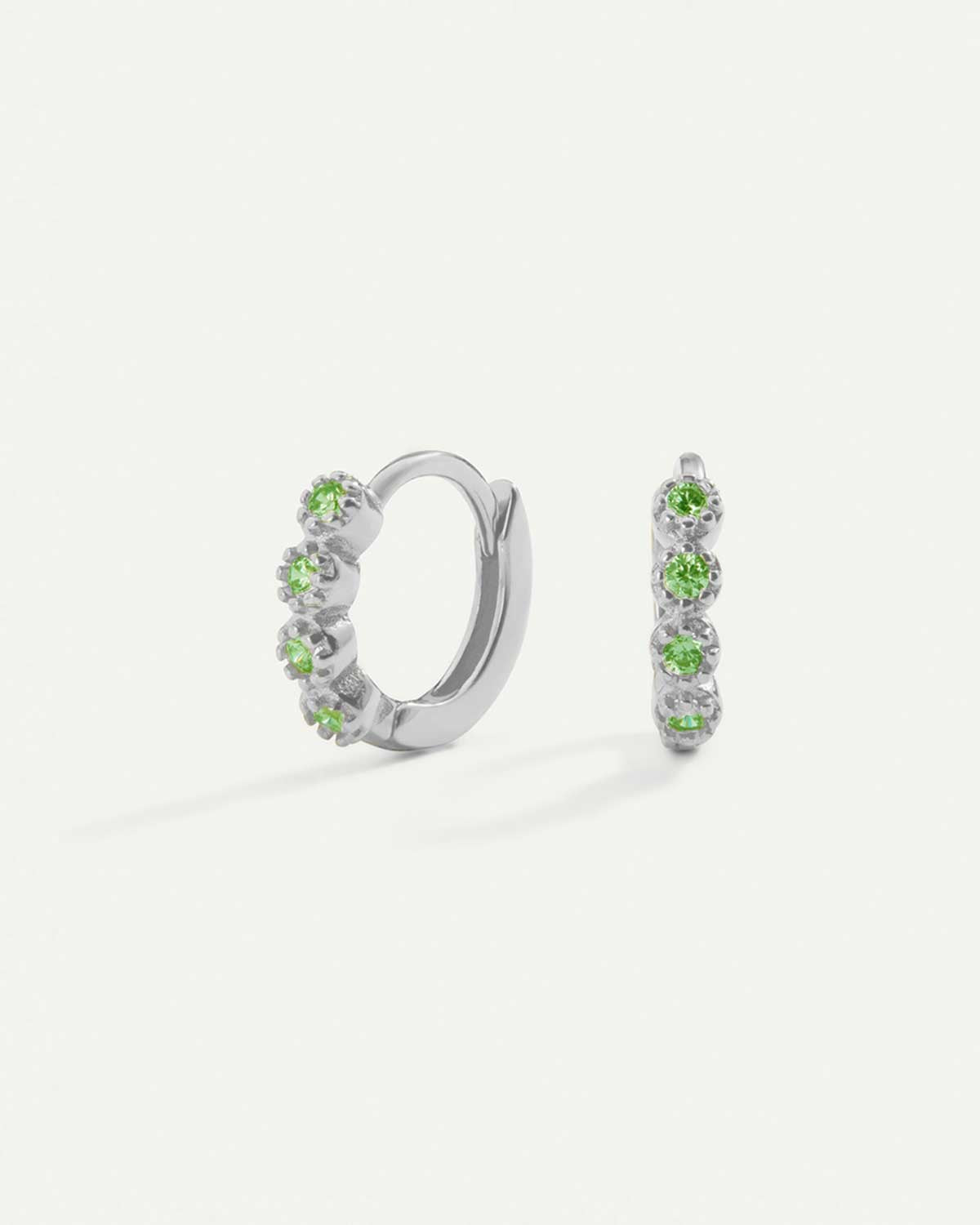 PENDIENTES ELI GREEN SILVER