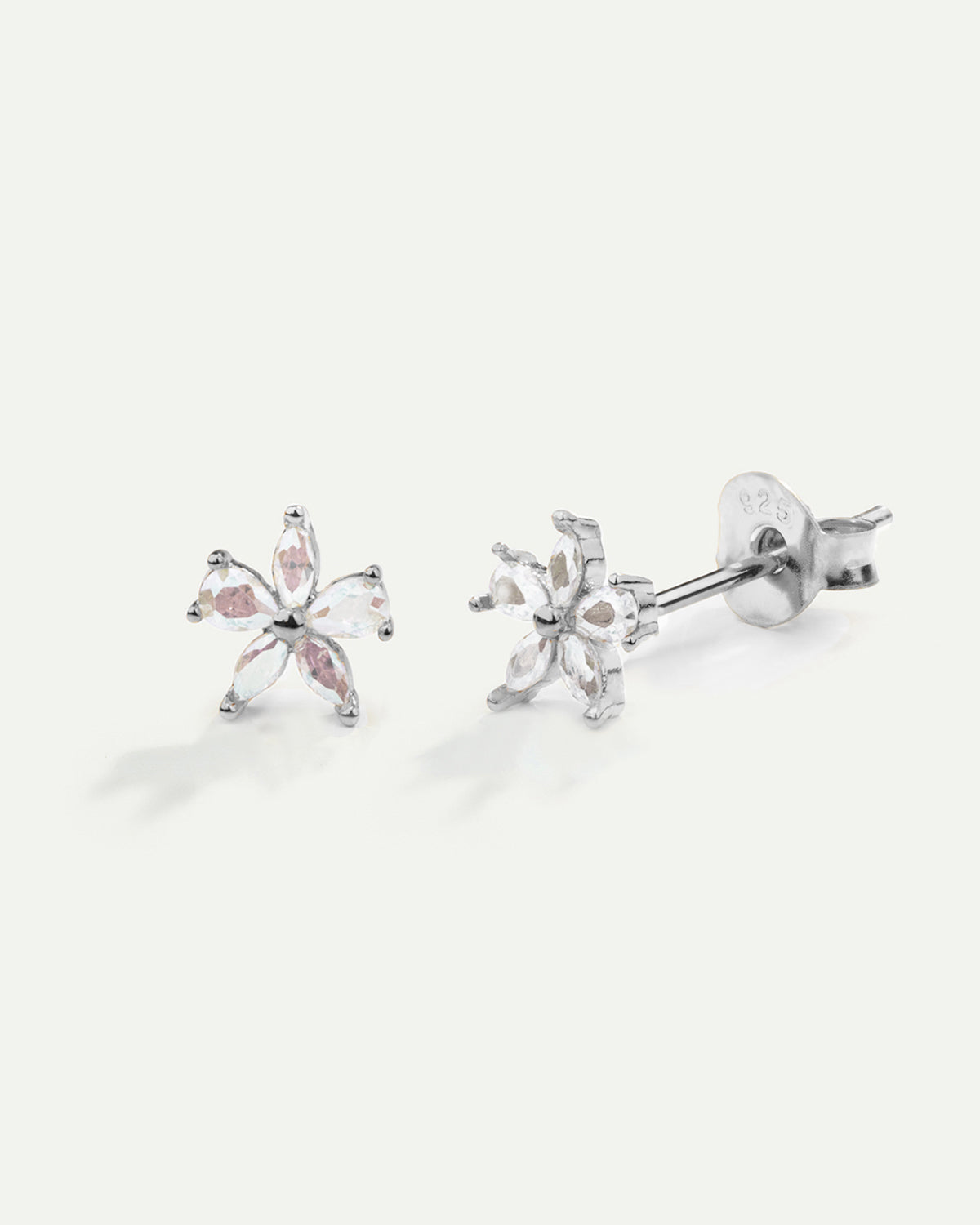 FLOWER SILVER EARRINGS