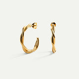 HALO TWIST GOLD EARRINGS