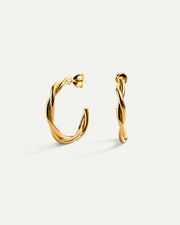 PENDIENTES HALO TWIST GOLD