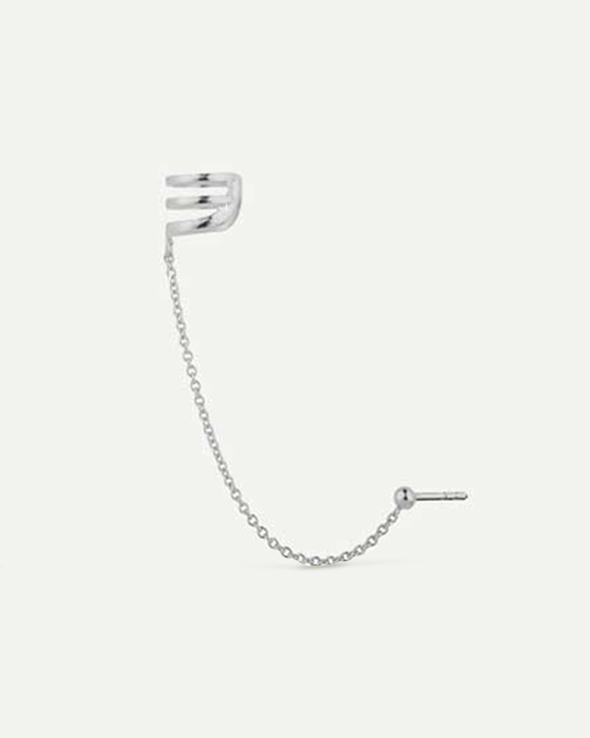 HARI CHAIN ​​BALL SILVER EARRINGS