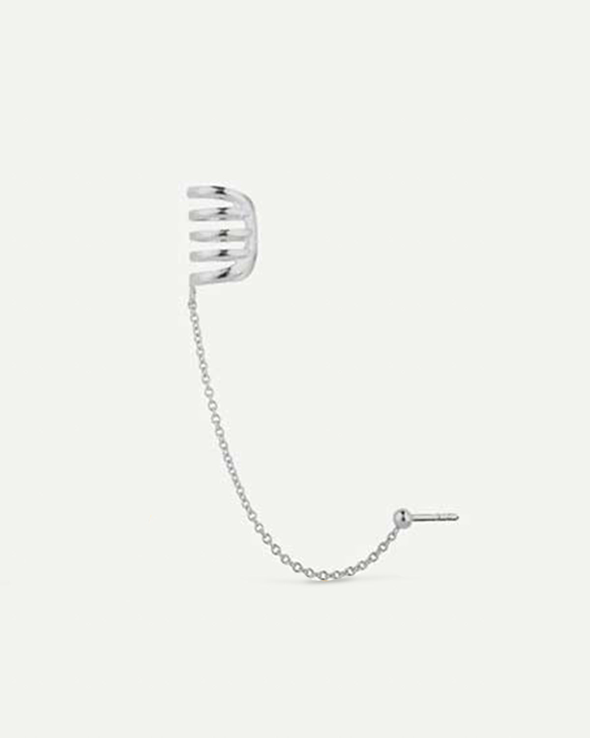 HARI MAXI CHAIN ​​BALL SILVER EARRINGS
