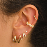PENDIENTES HOOPS BRIGHT DOBLE MINI SILVER
