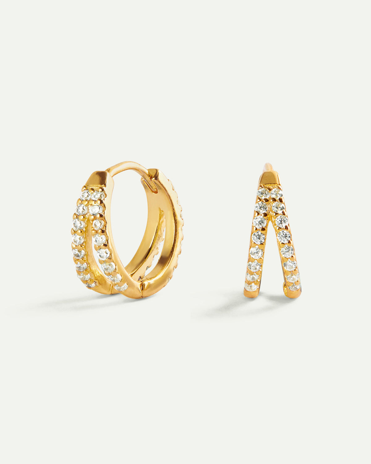 HOOPS BRIGHT DOUBLE MAXI EARRINGS