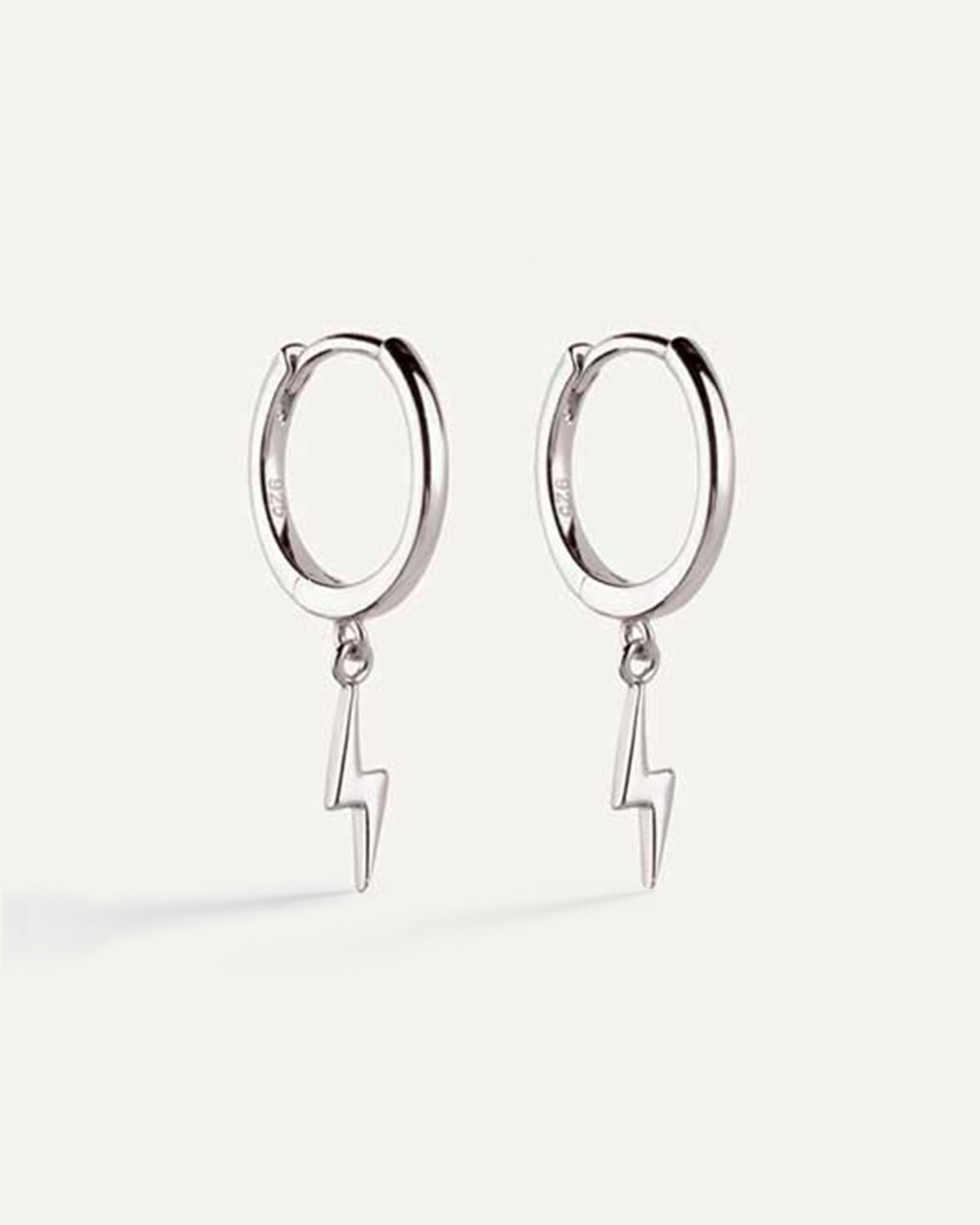 RAY SILVER HOOPS EARRINGS