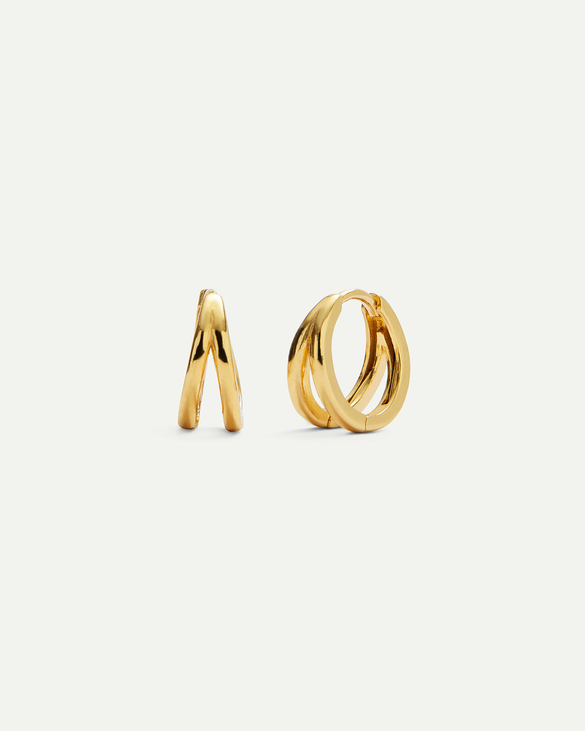 PENDIENTES HOOPS DOBLE GOLD