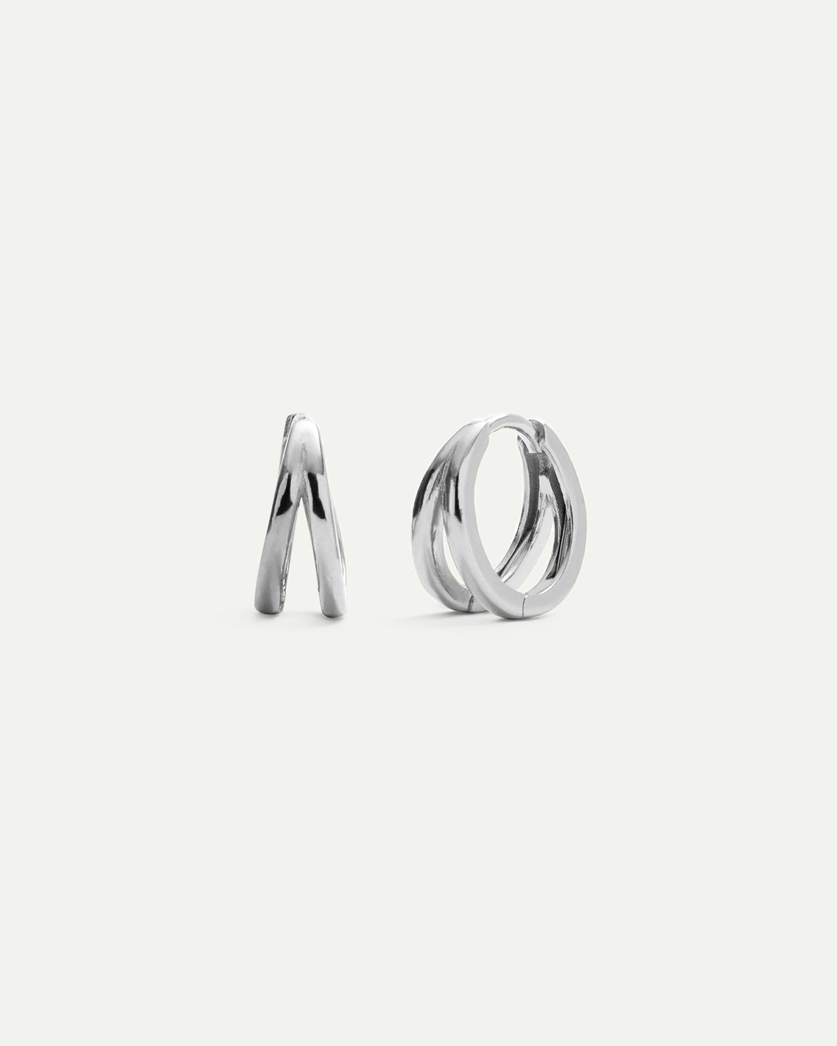 PENDIENTES HOOPS DOBLE SILVER