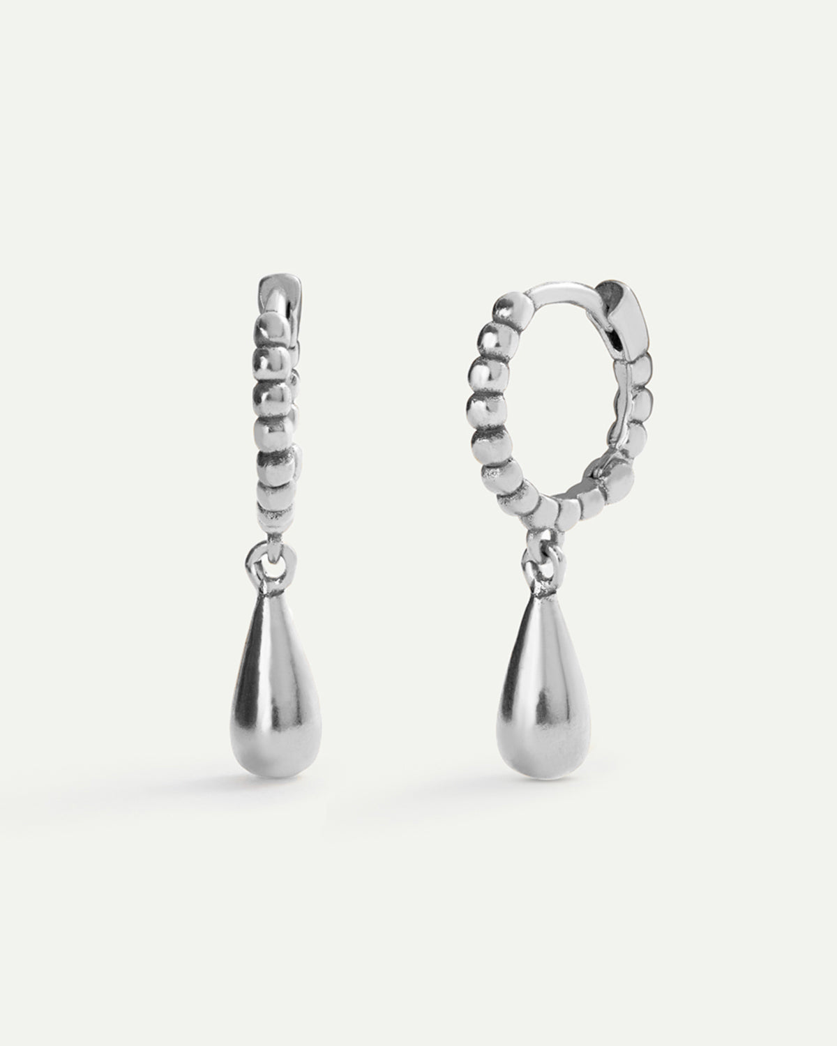 PENDIENTES HOOPS DROPS SILVER
