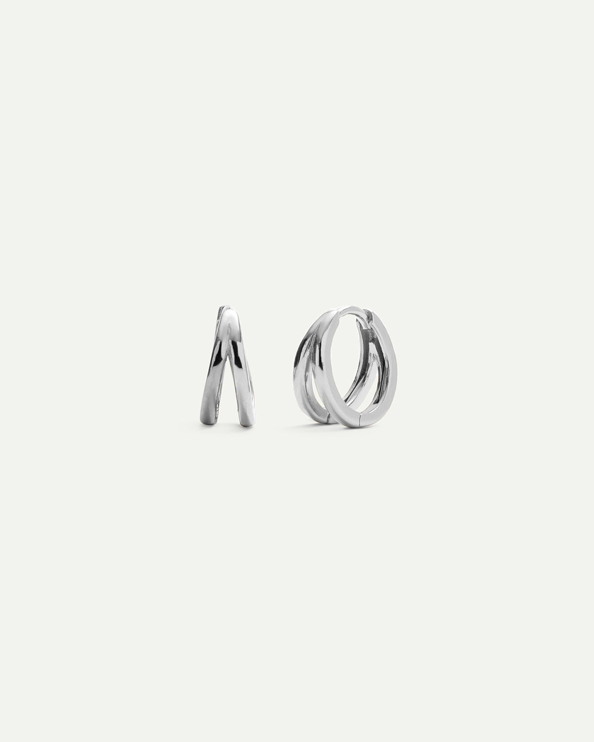 PENDIENTES HOOPS DOBLE MINI SILVER