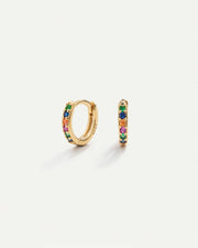 HOOPS RAINBOW MINI GOLD EARRINGS