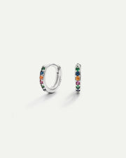 HOOPS RAINBOW MINI SILVER EARRINGS