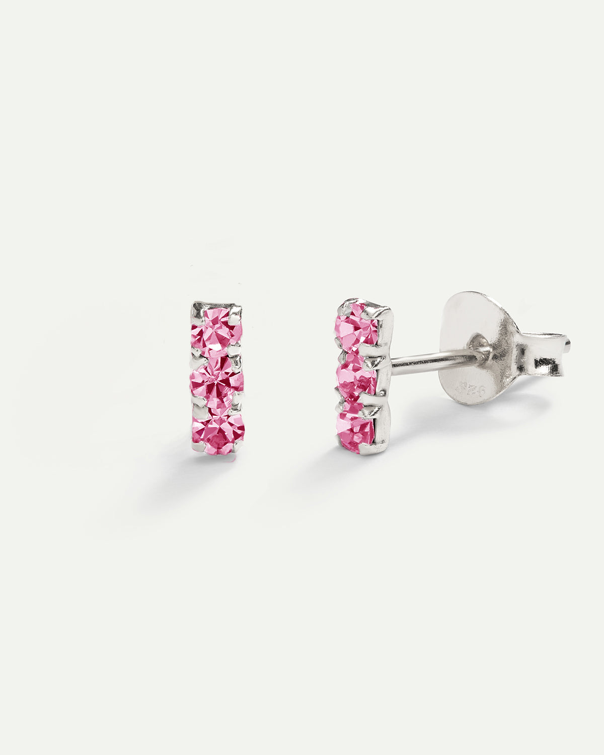 BOUCLES D'OREILLES HORIZON ARGENT ROSE