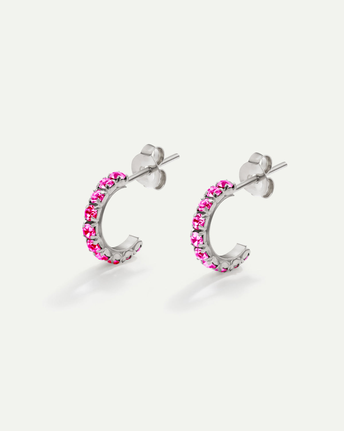 ICE PINK SILVER EARRINGS