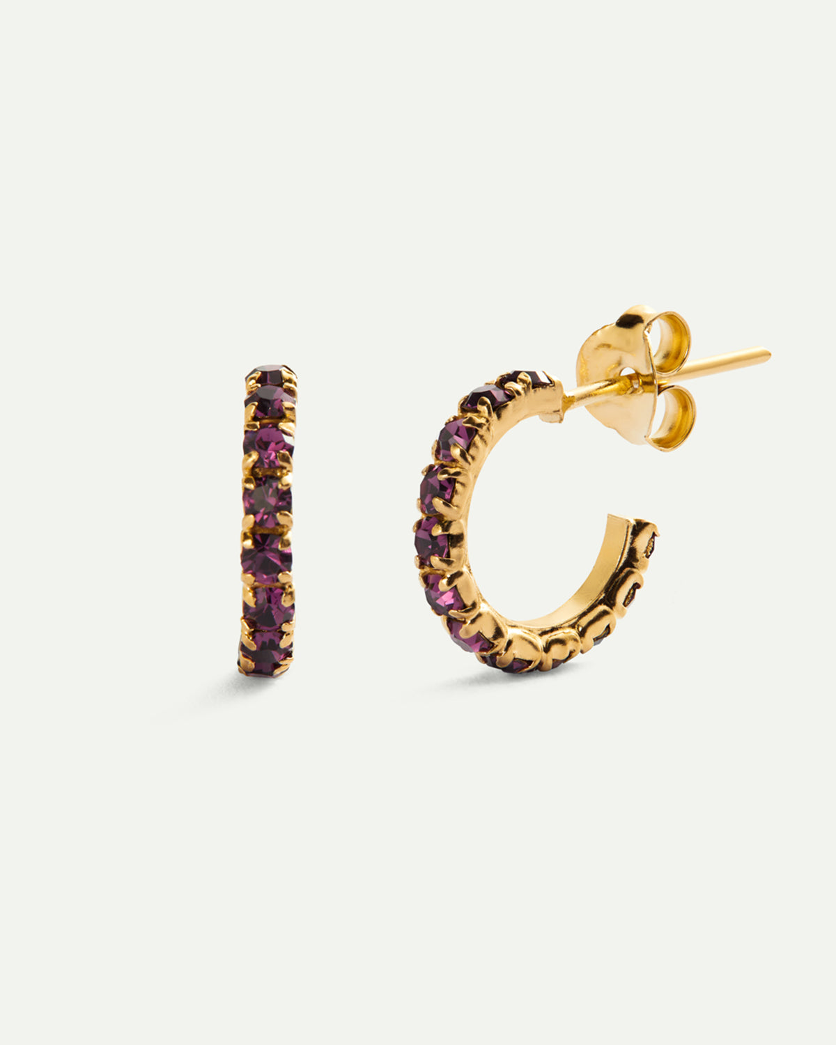 PENDIENTES ICE PURPLE GOLD