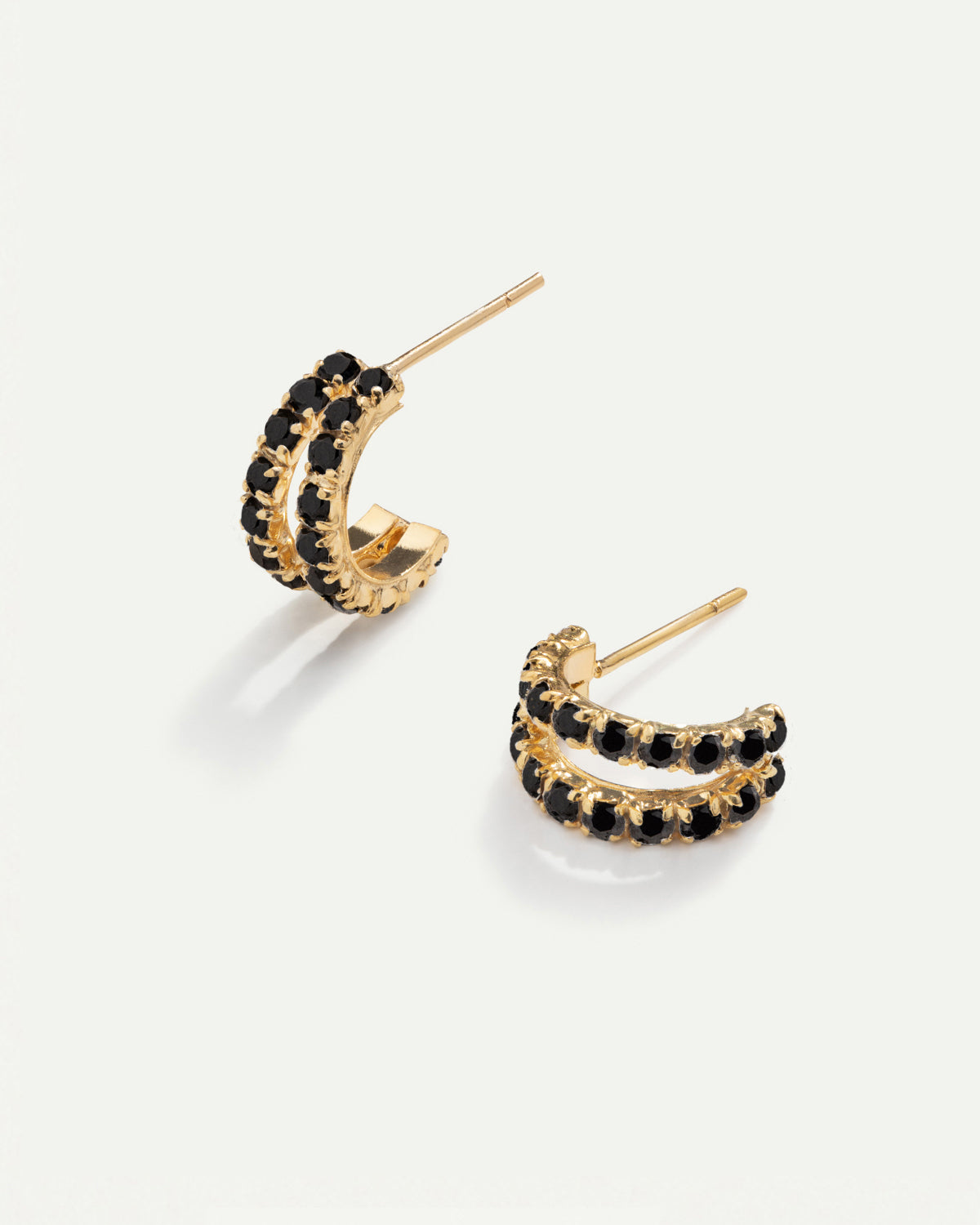 BOUCLES D'OREILLES IVU OR NOIR