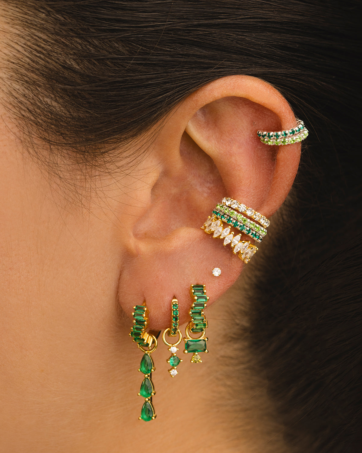 ARLA GREEN SILVER EARRINGS