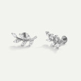 PIERCING LEAVES BRIGHT SILVER