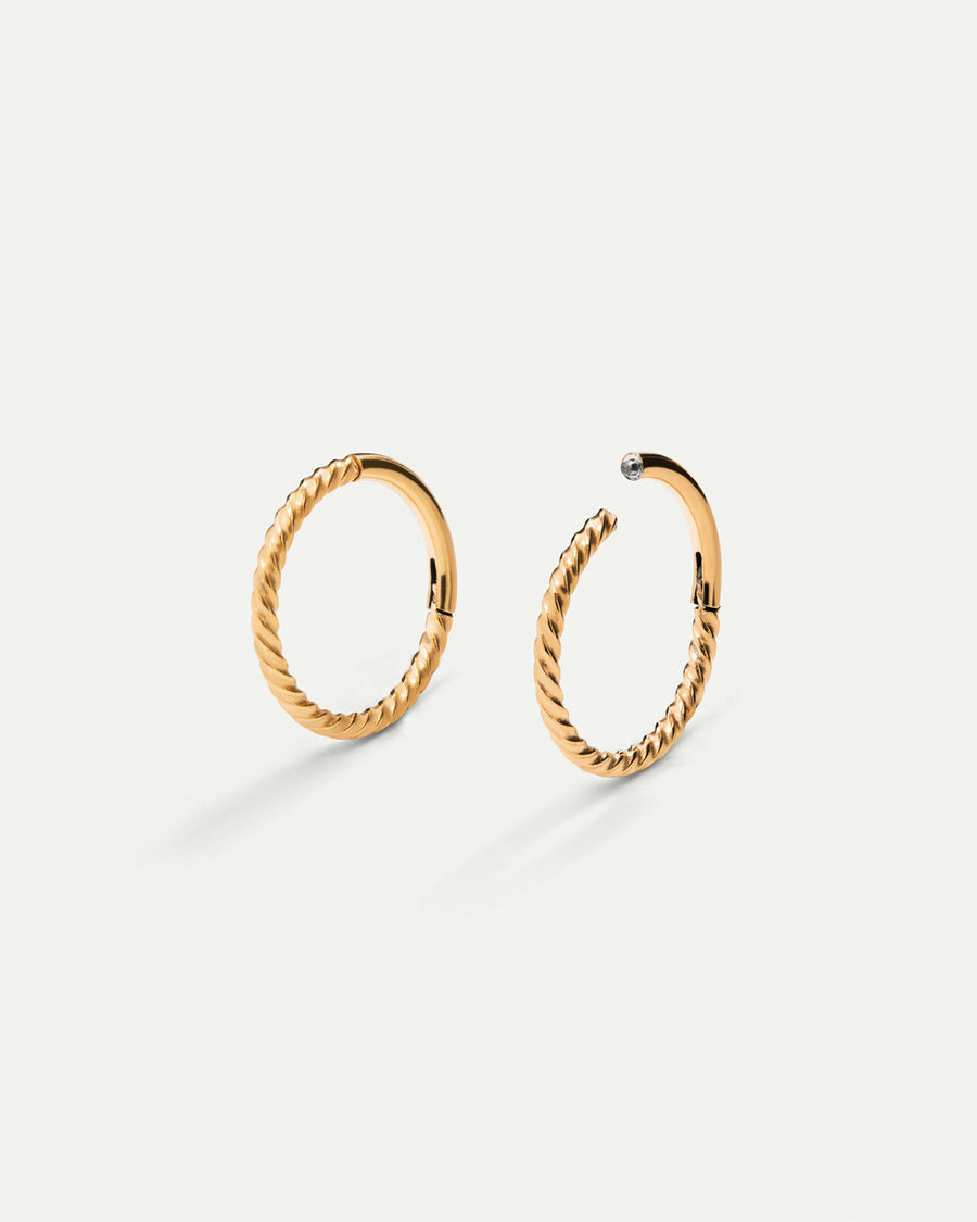 PENDIENTE PIERCING LOOP M TWIST GOLD
