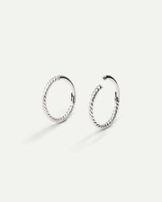 PIERCING LOOP M TWIST SILVER
