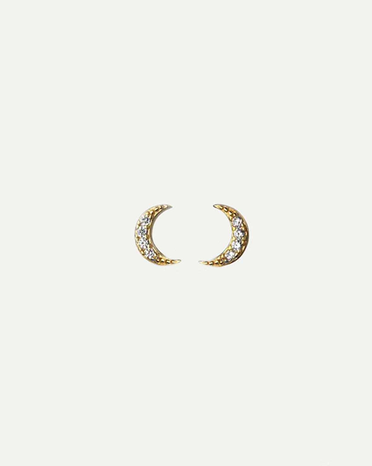 MOON MINI BRIGHT GOLD EARRINGS