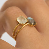 BEATRIZ CHALCEDONY GOLD RING