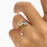 BEATRIZ CHALCEDONY GOLD RING