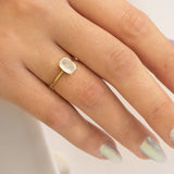 BEATRIZ CHALCEDONY GOLD RING