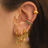 ARLA PINK SILVER EARRINGS