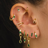 DANA GREEN SILVER EARRINGS