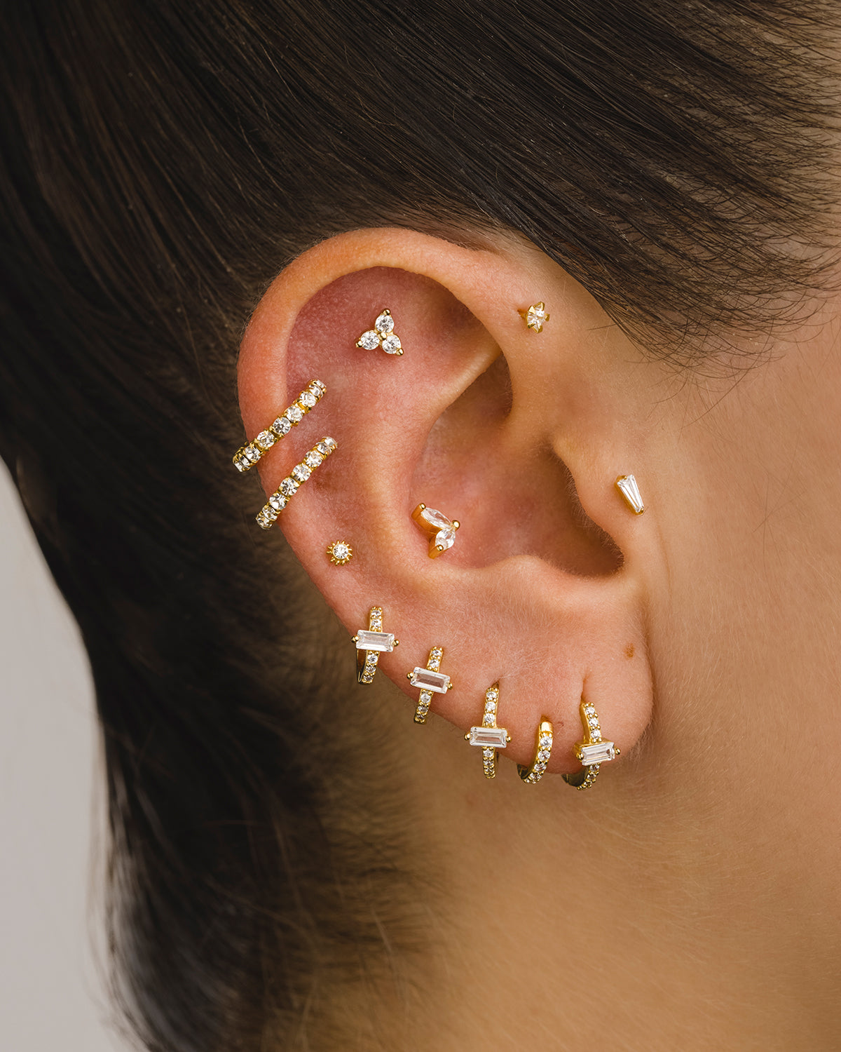 MINI BRIGHT SILVER HOOPS EARRINGS