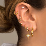 HOOPS CHAIN ​​GOLD EARRINGS