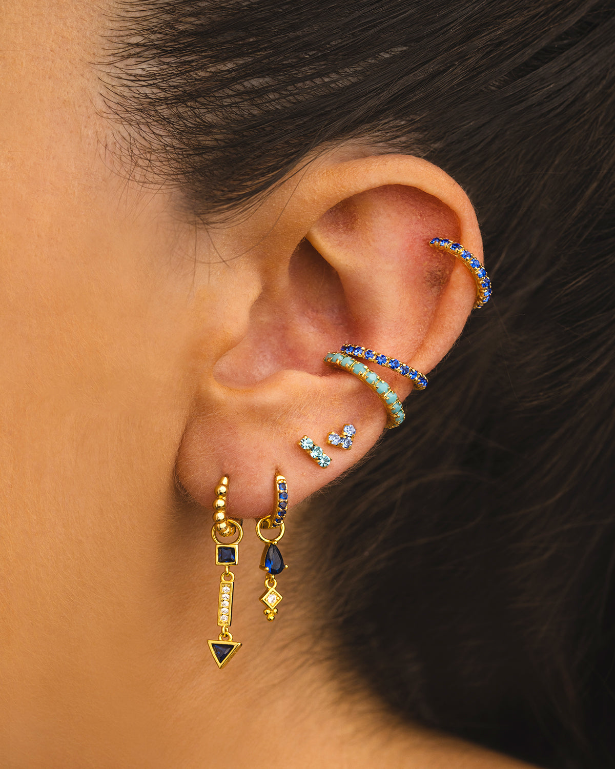 ARLA TURQUOISE GOLD EARRINGS