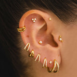 PENDIENTES HOOPS BRIGHT DOBLE SILVER