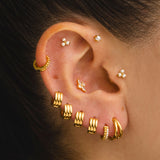PENDIENTES HOOPS DOBLE GOLD
