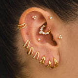 PENDIENTES HOOPS DOBLE GOLD