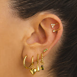 HOOPS DROPS GOLD EARRINGS