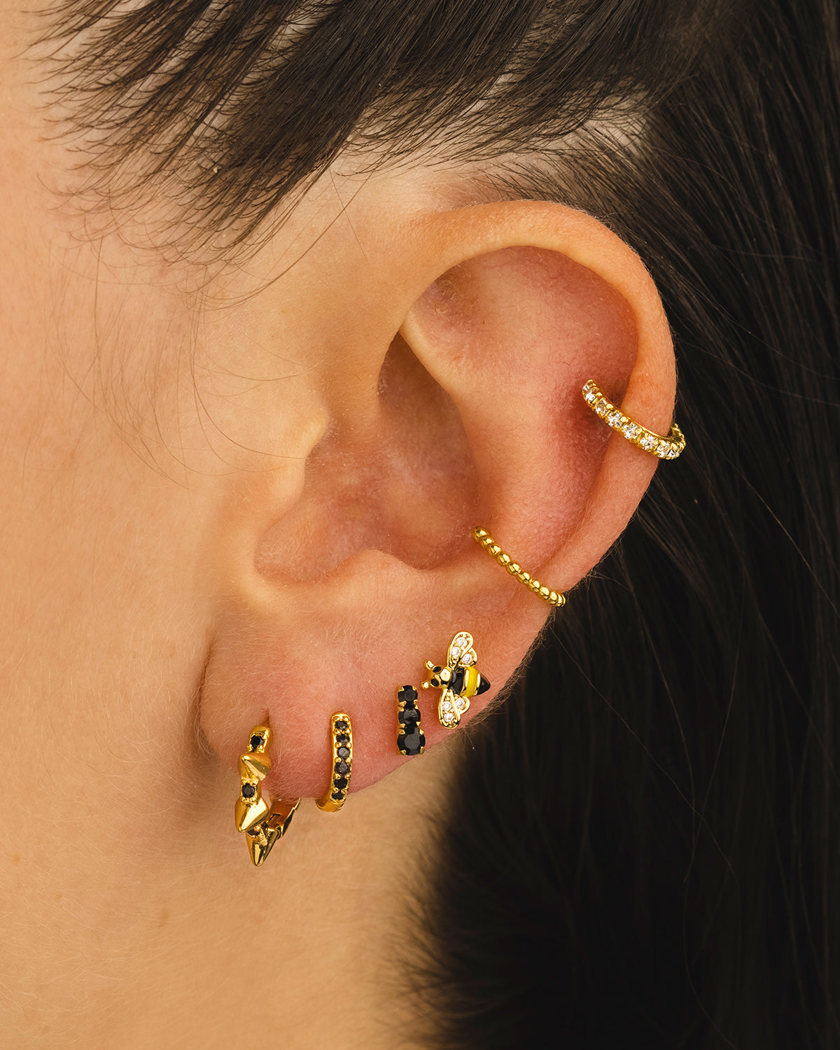 GLOW BLACK GOLD EARRINGS