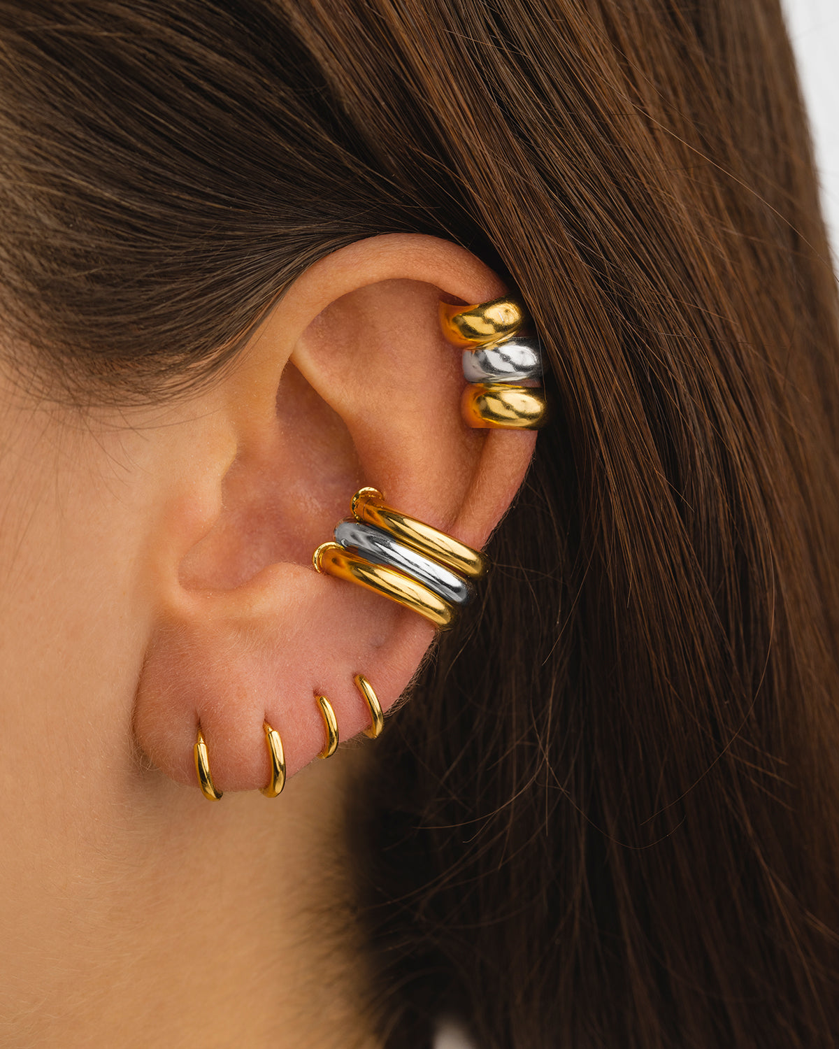 MINI BOUCLES D'OREILLES CRÉOLES EN ARGENT