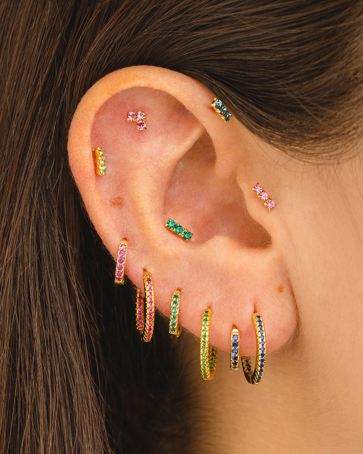 IRINA GREEN GOLD EARRINGS