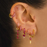 HORIZON PINK SILVER EARRINGS