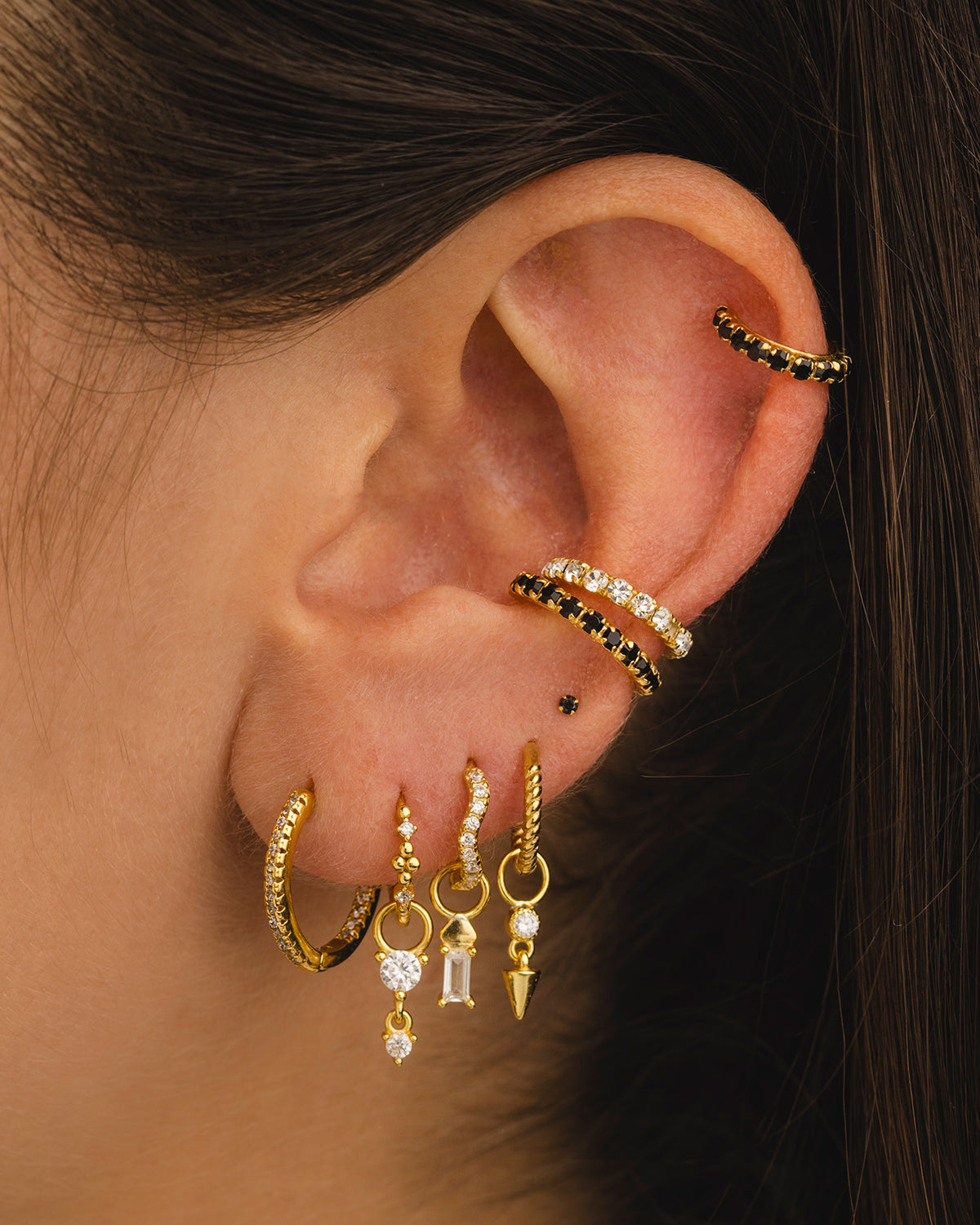 HOOPS TWIST GOLD EARRINGS